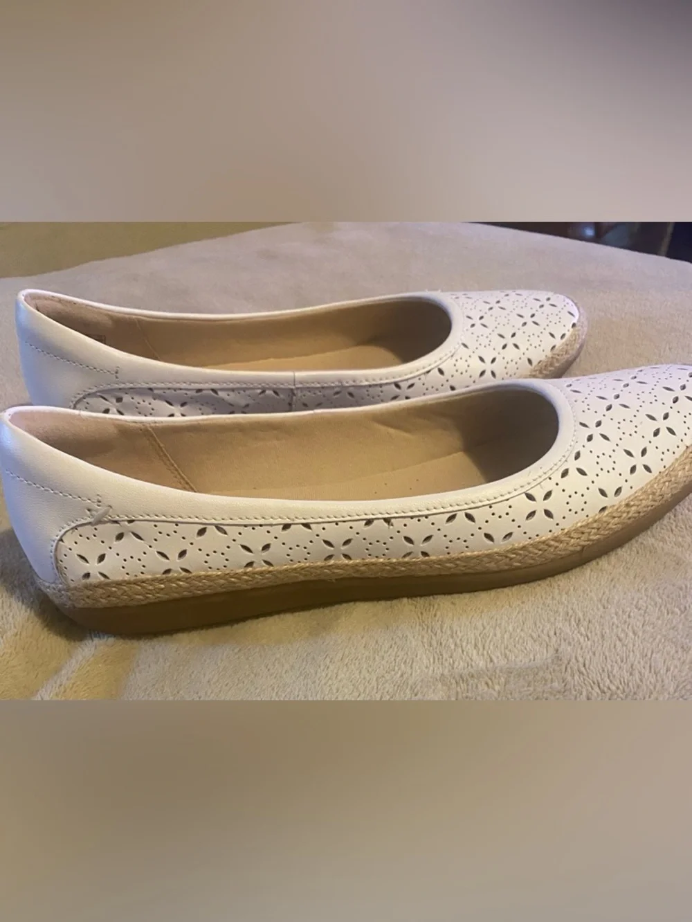 Collection by Clarks white espadrille Flats
